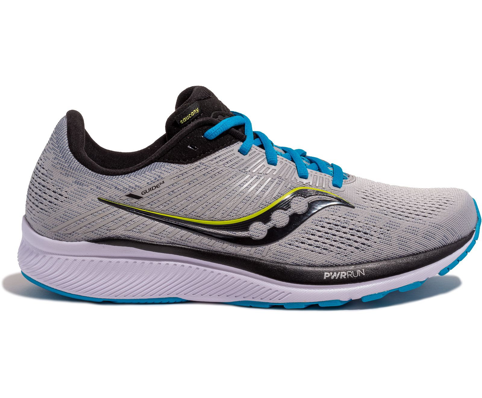 Saucony Guide 14 Men\'s Running Shoes Grey / Black | AU 492BEXC